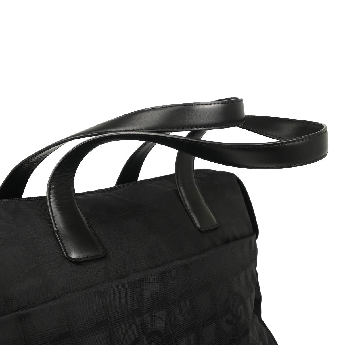 Chanel 2003-2004 Black Nylon New Travel Line Tote Handbag