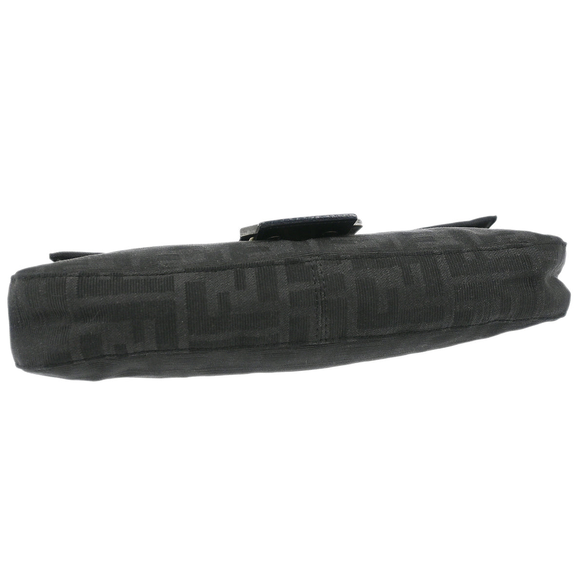 Fendi Black Zucca Baguette Handbag