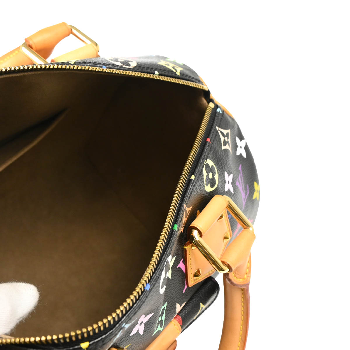 Louis Vuitton 2007 Black Monogram Multicolor Speedy 30 Handbag M92642