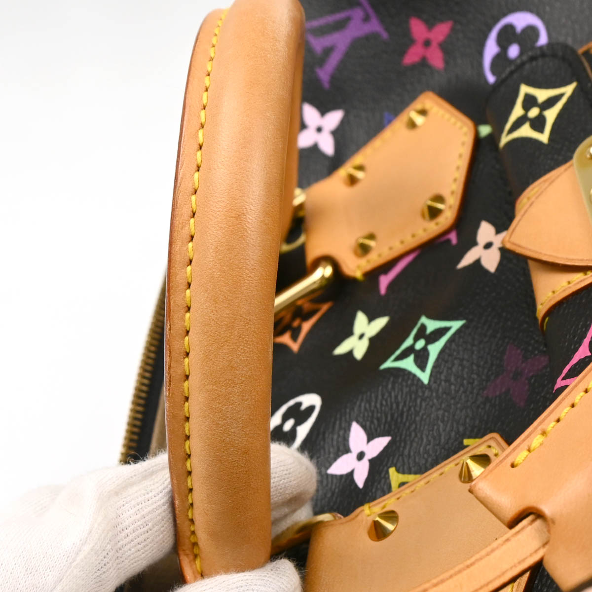Louis Vuitton 2007 Black Monogram Multicolor Speedy 30 Handbag M92642