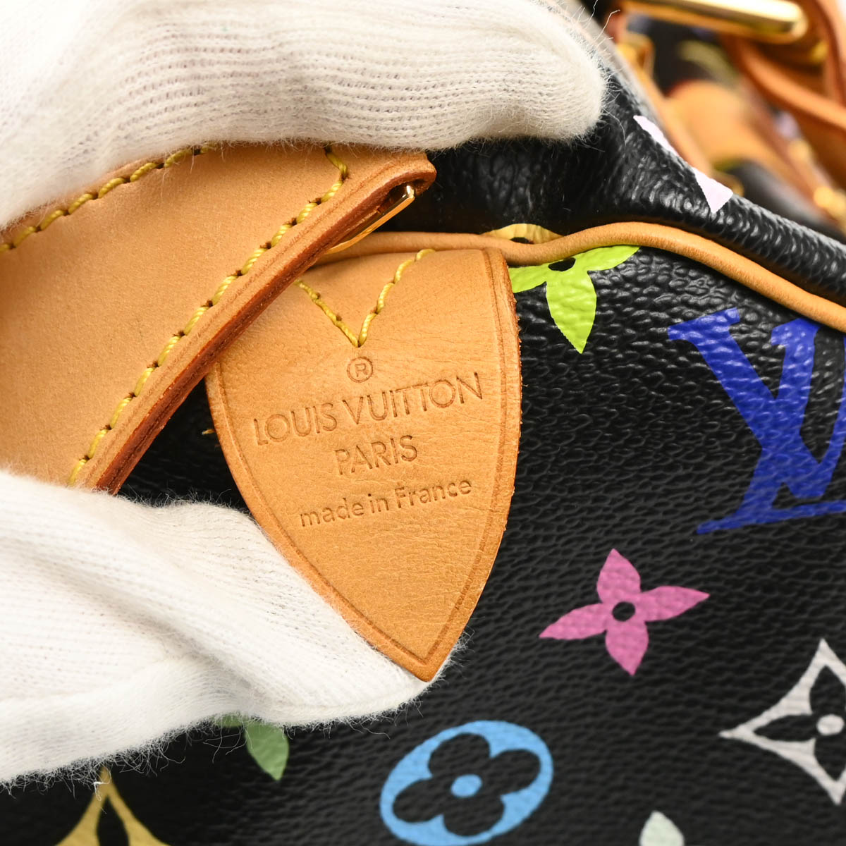 Louis Vuitton 2007 Black Monogram Multicolor Speedy 30 Handbag M92642