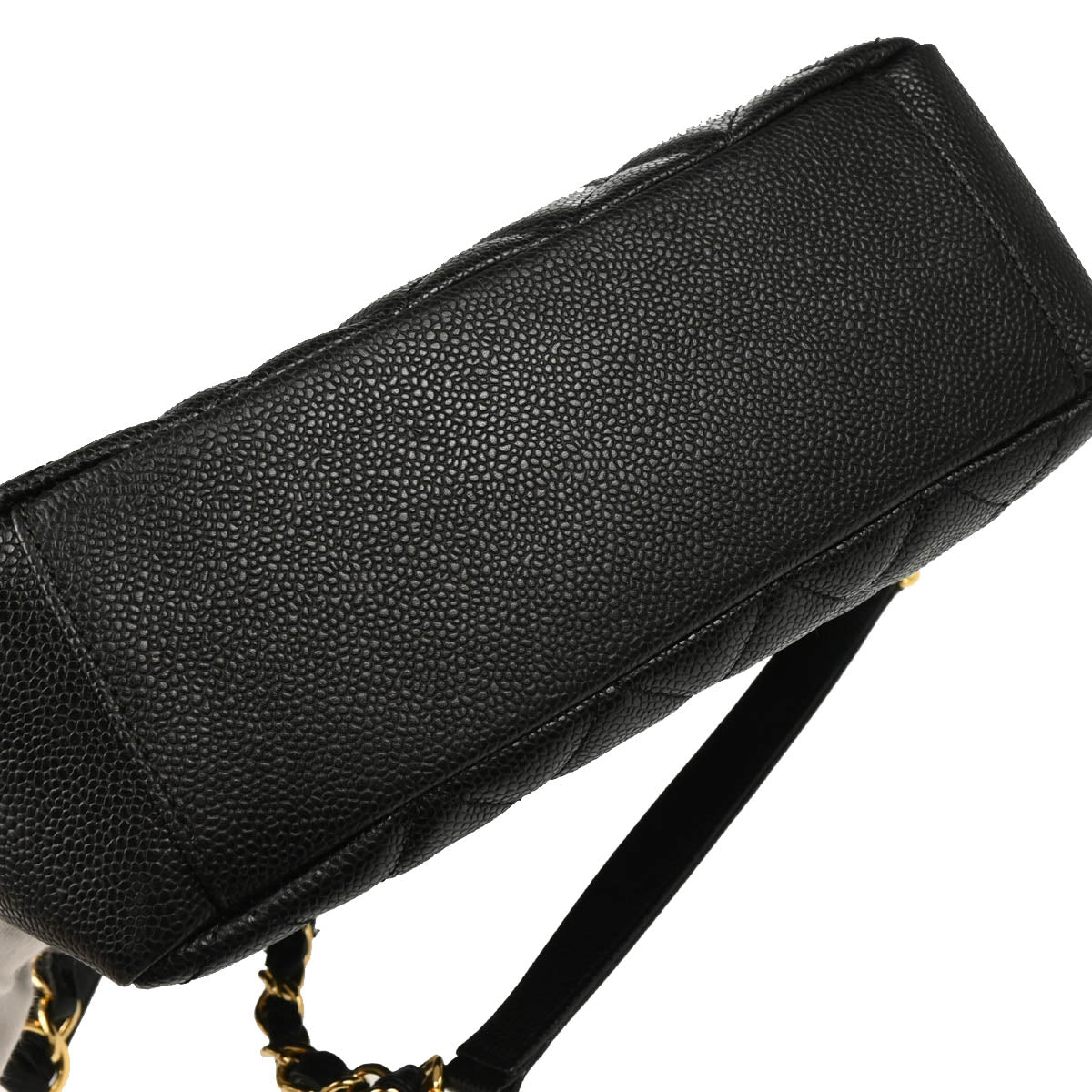 Chanel Black Caviar Petite Shopping Tote PST Chain Handbag