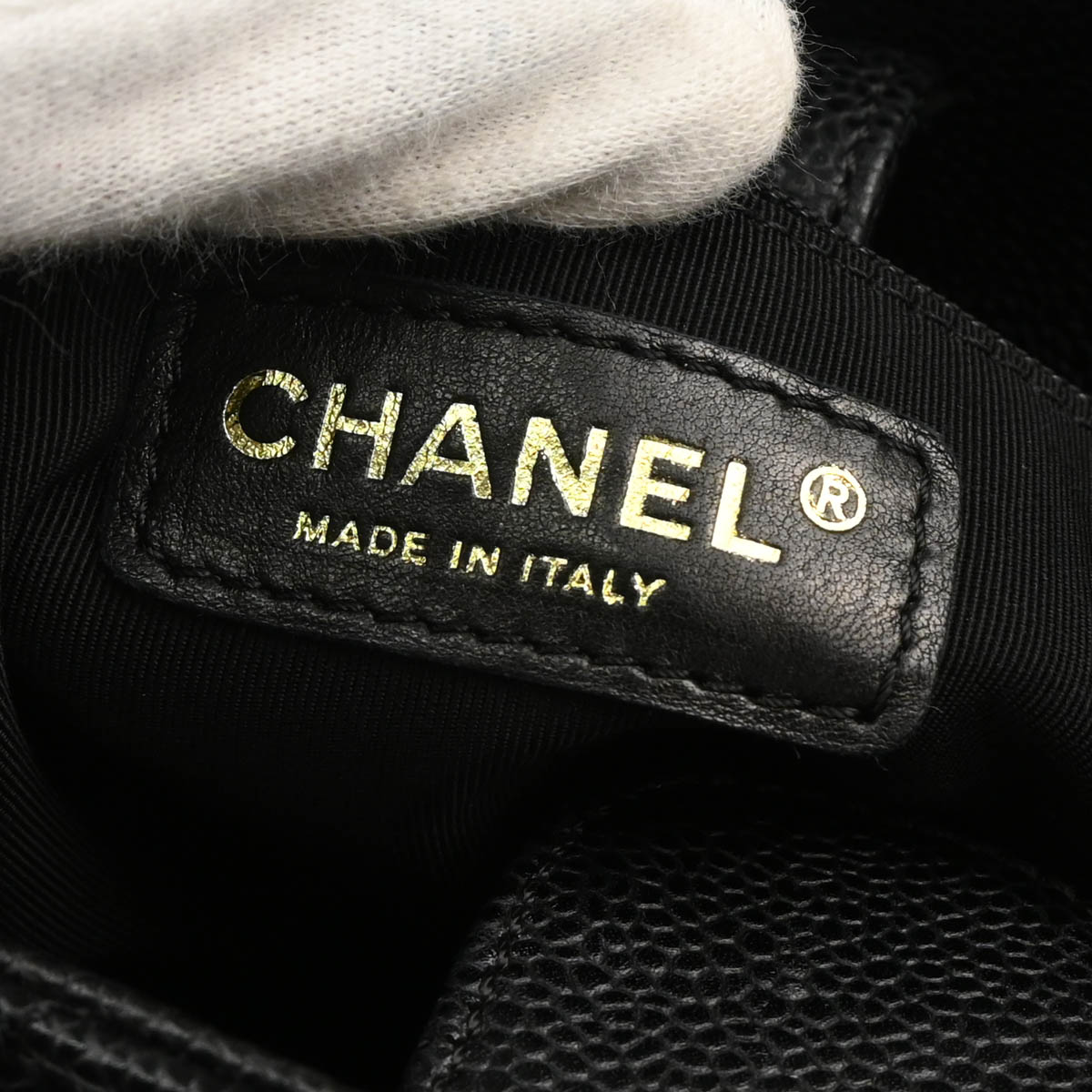 Chanel Black Caviar Petite Shopping Tote PST Chain Handbag