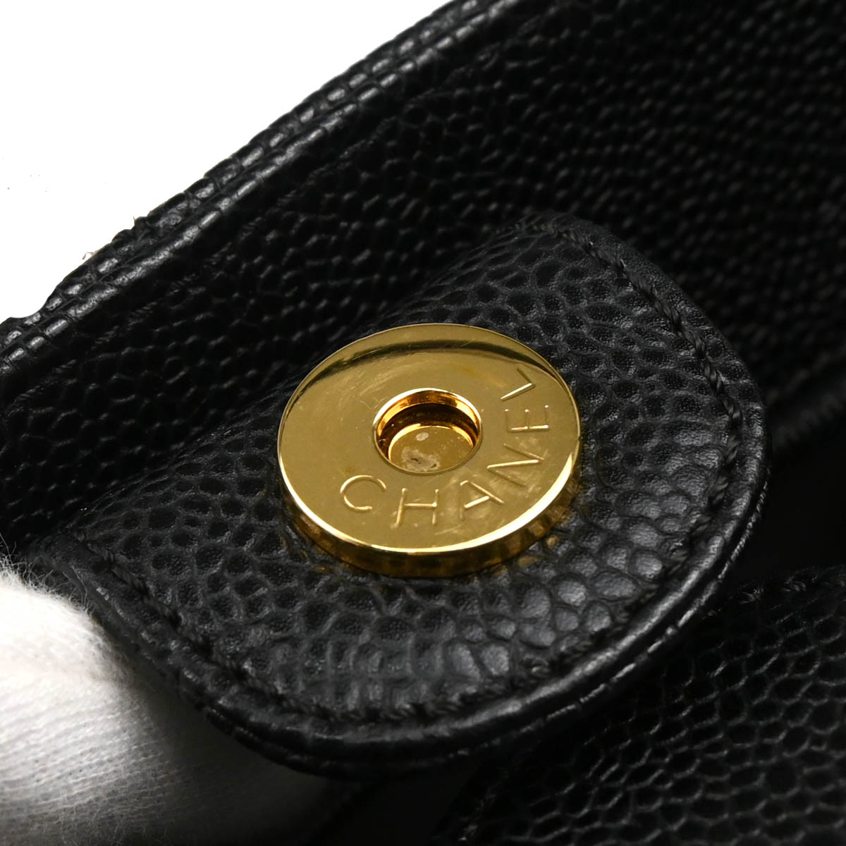 Chanel Black Caviar Petite Shopping Tote PST Chain Handbag