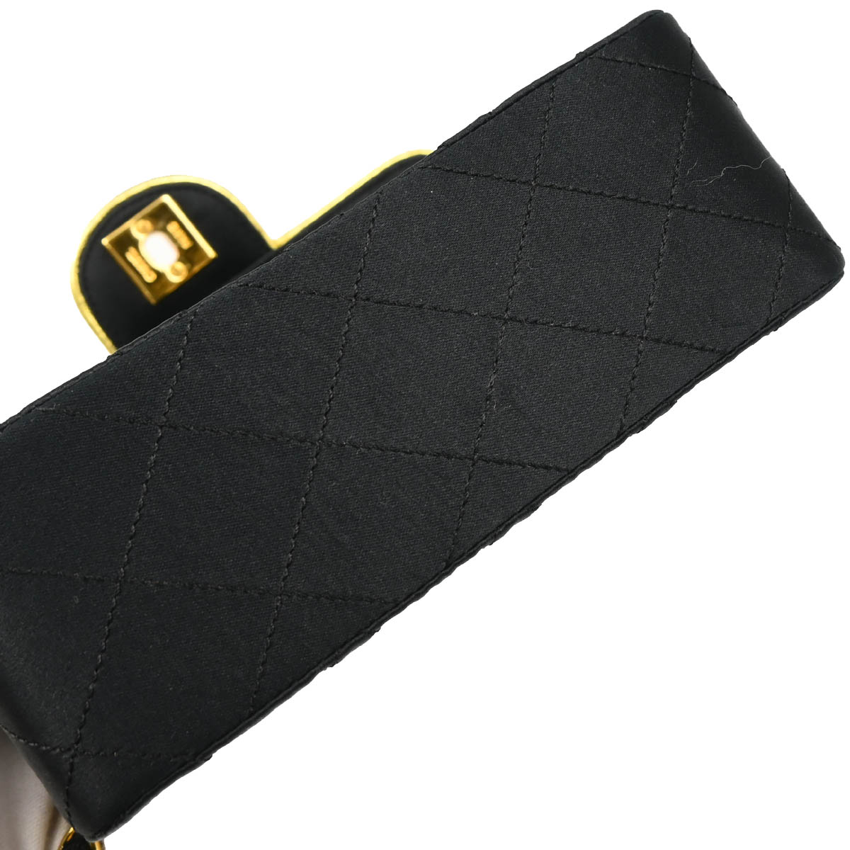 Chanel 1989-1991 Black Satin Mini Classic Square Flap Shoulder Bag 17