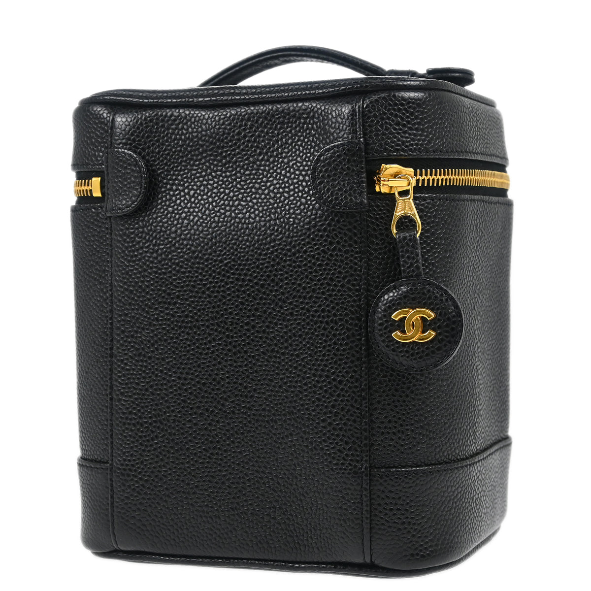 Chanel Black Caviar Timeless Vanity Handbag
