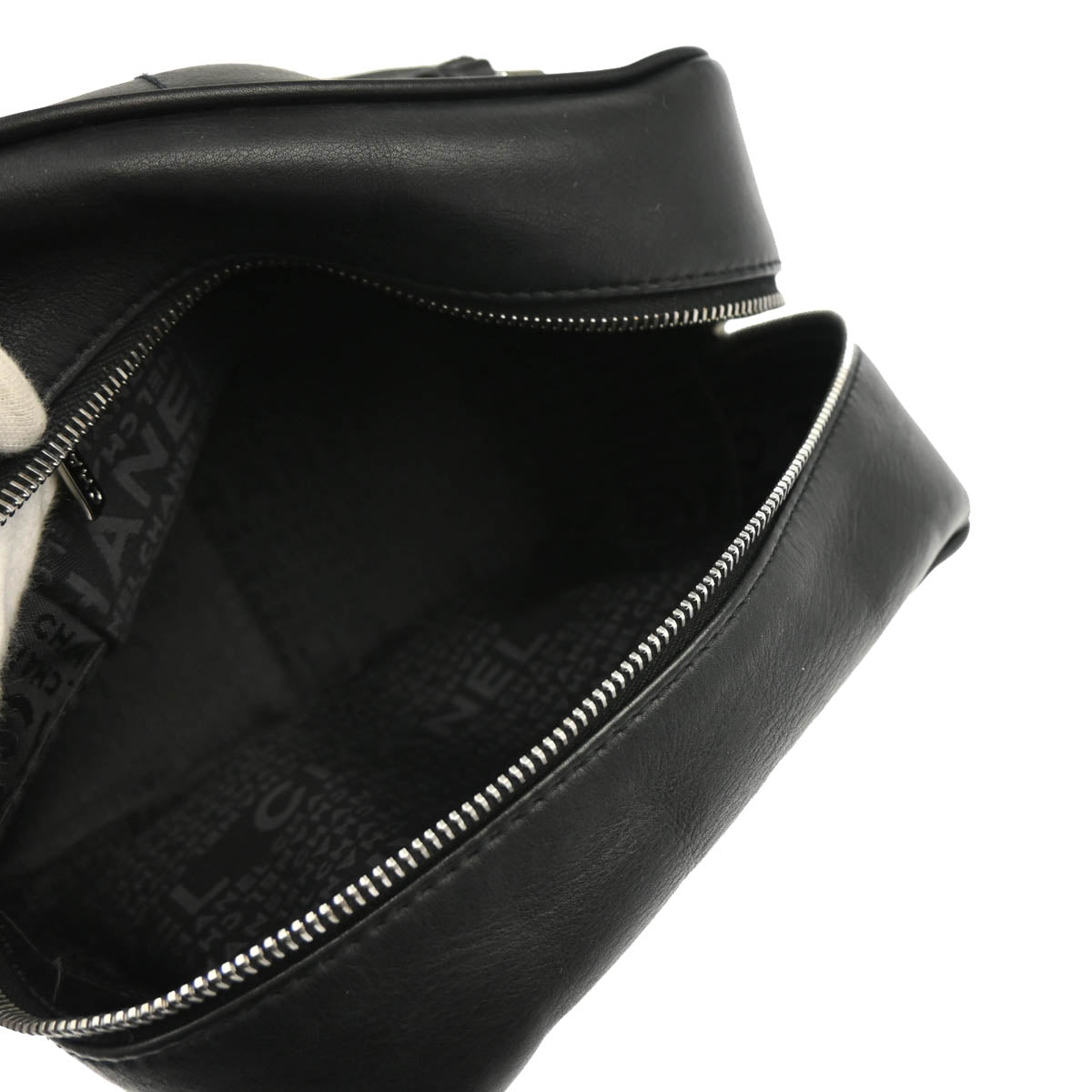 Chanel 2001-2003 Black Lambskin Choco Bar Handbag