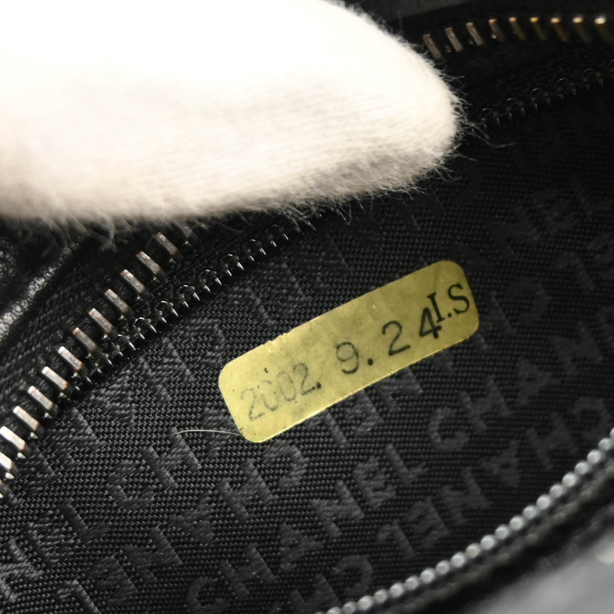 Chanel 2001-2003 Black Lambskin Choco Bar Handbag