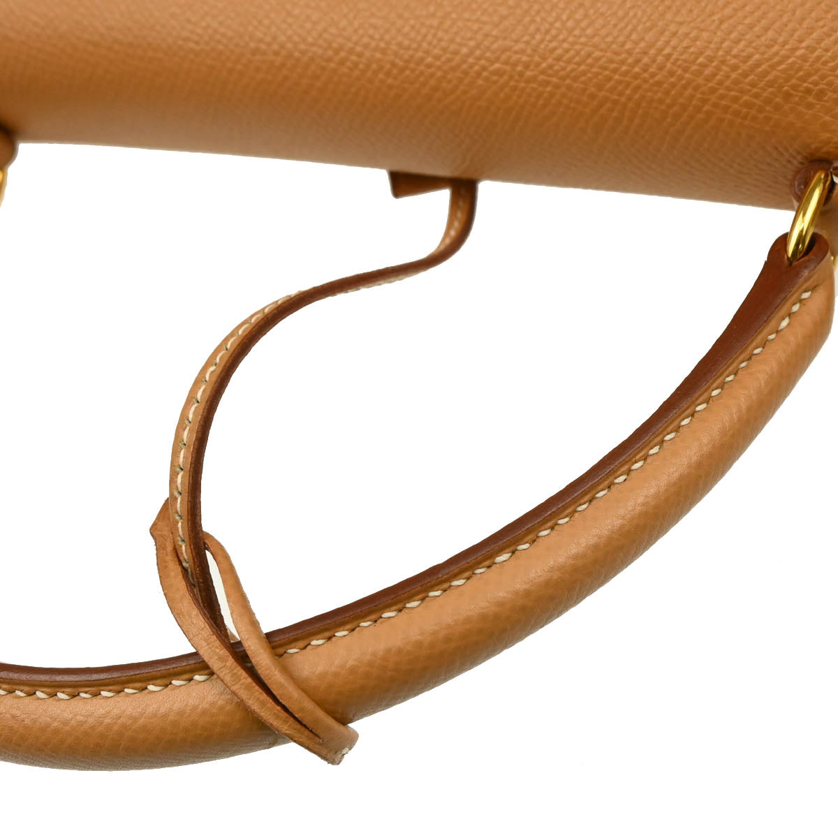 Hermes 1997 Natural Courchevel Kelly 35 Retourne 2way Shoulder Handbag