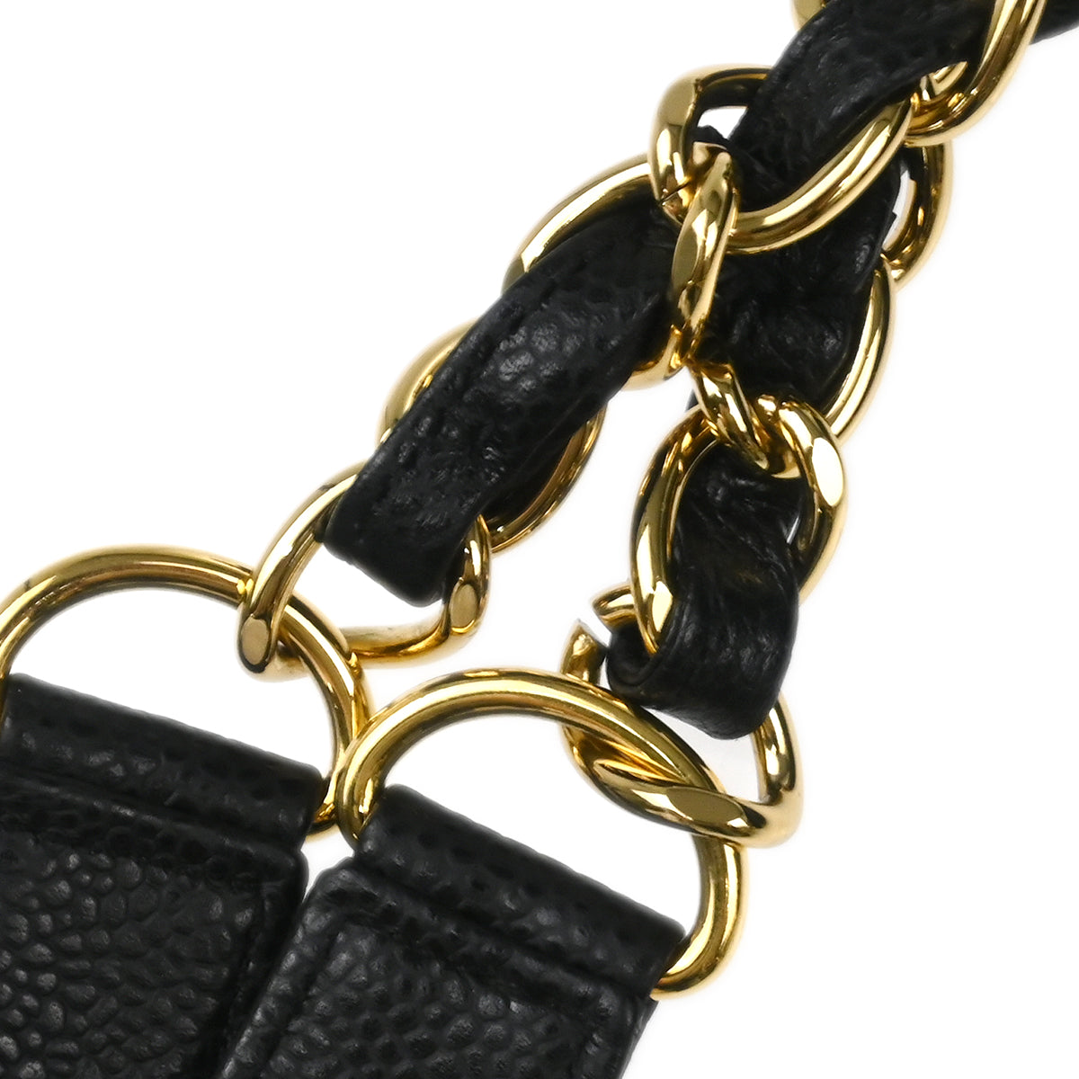 Chanel 2006-2008 Black Caviar Petite Shopping Tote PST Chain Handbag