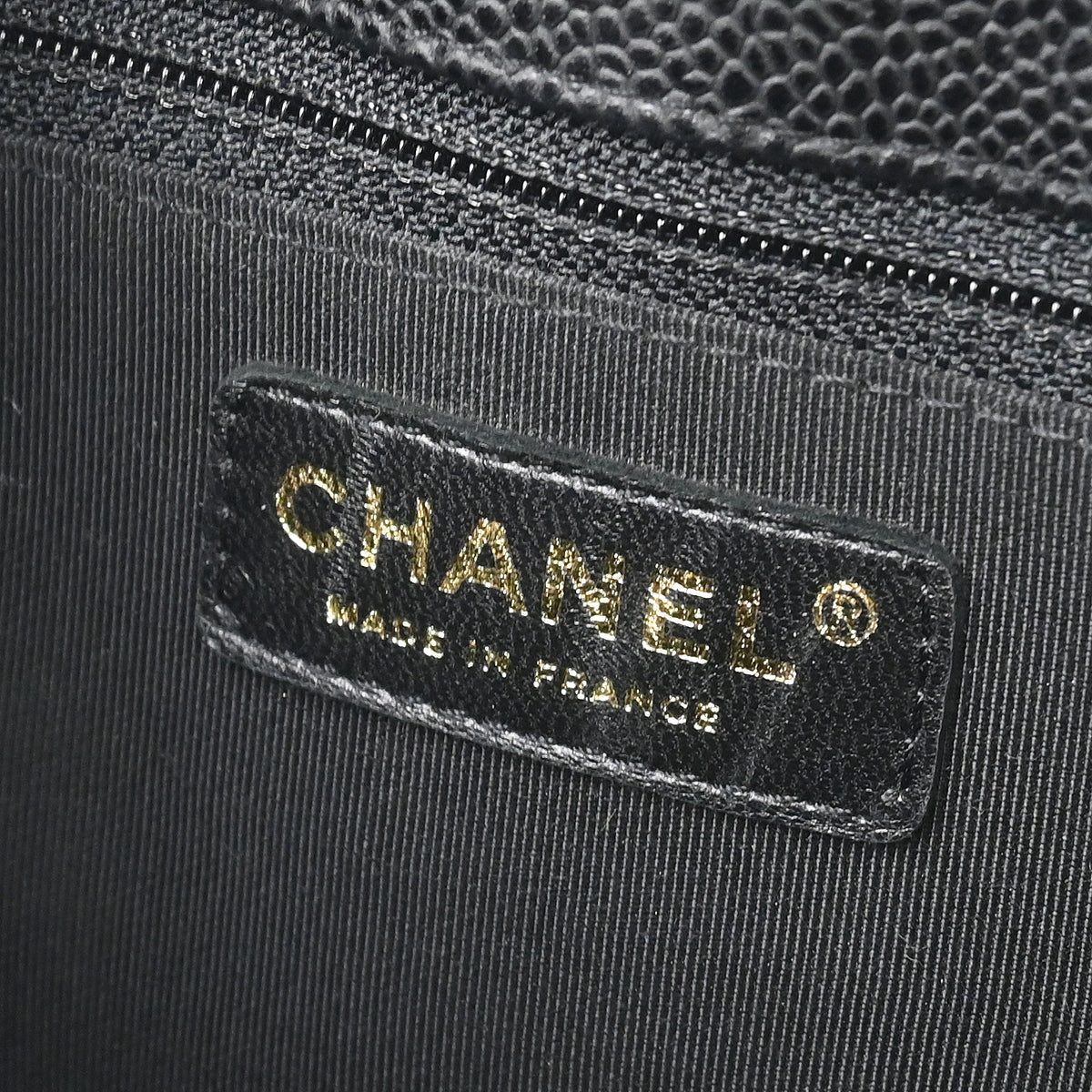 Chanel 2006-2008 Black Caviar Petite Shopping Tote PST Chain Handbag
