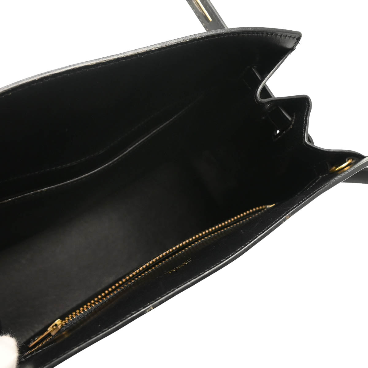 Hermes 1992 Black Box Calf Kelly Sport GM Shoulder Bag
