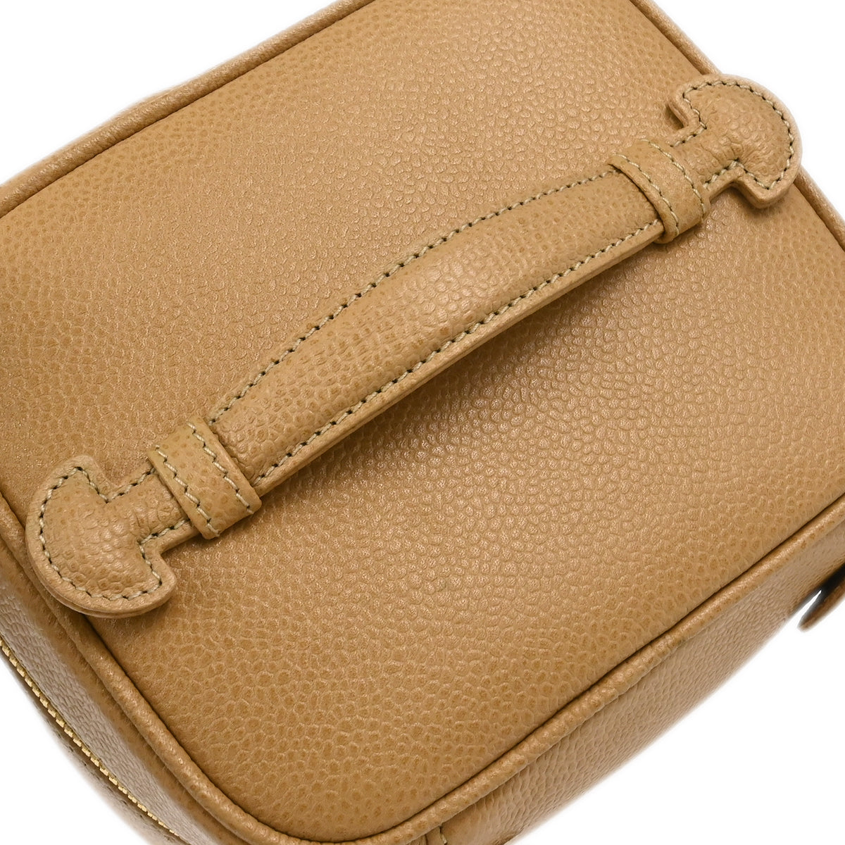 Chanel 1997-1999 Beige Caviar Timeless Vanity Handbag