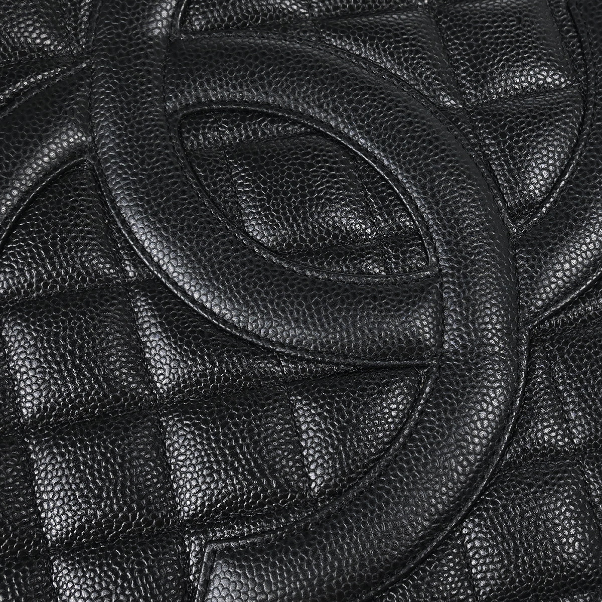 Chanel Black Caviar Medallion Tote Handbag