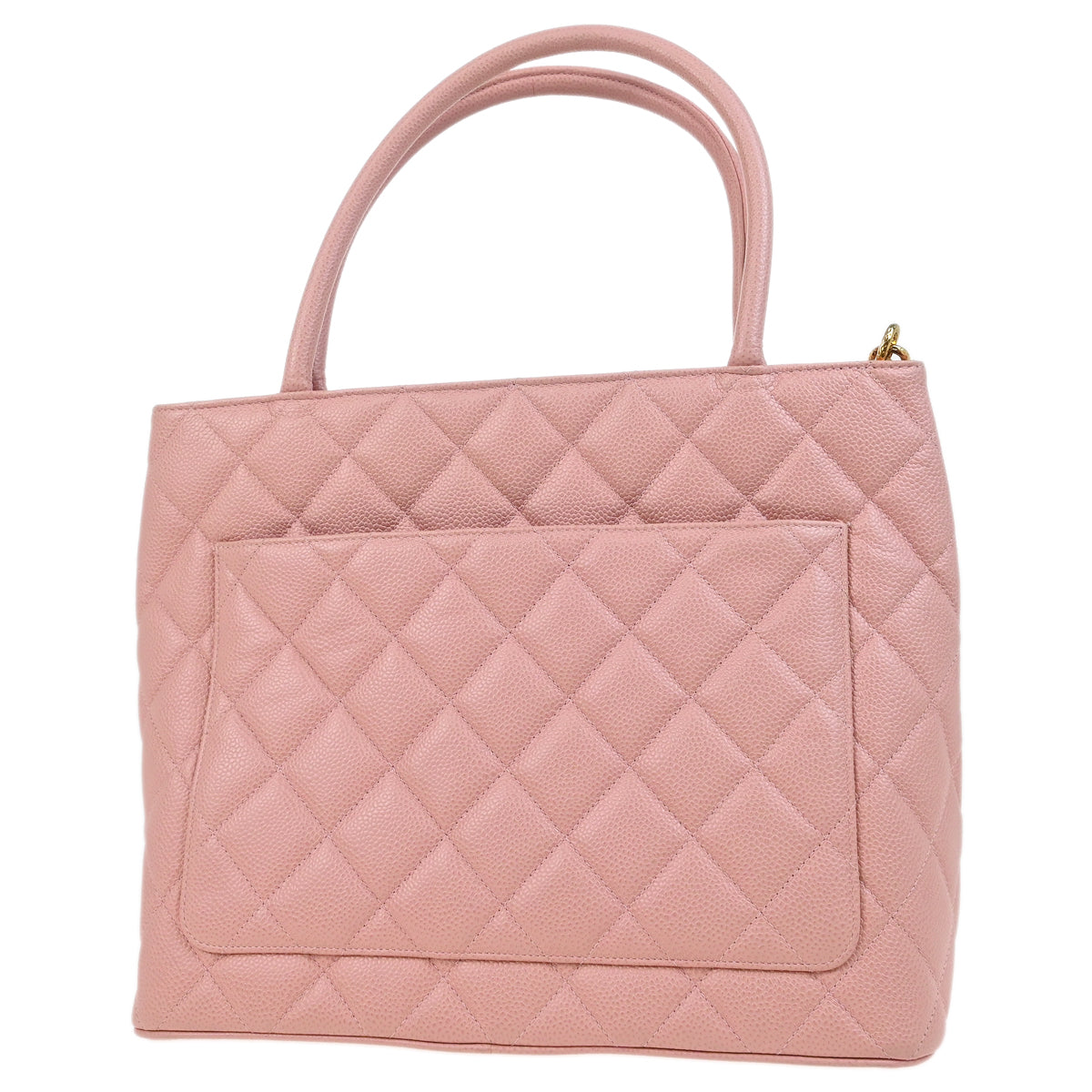 Chanel 2003-2004 Pink Caviar Medallion Tote Handbag