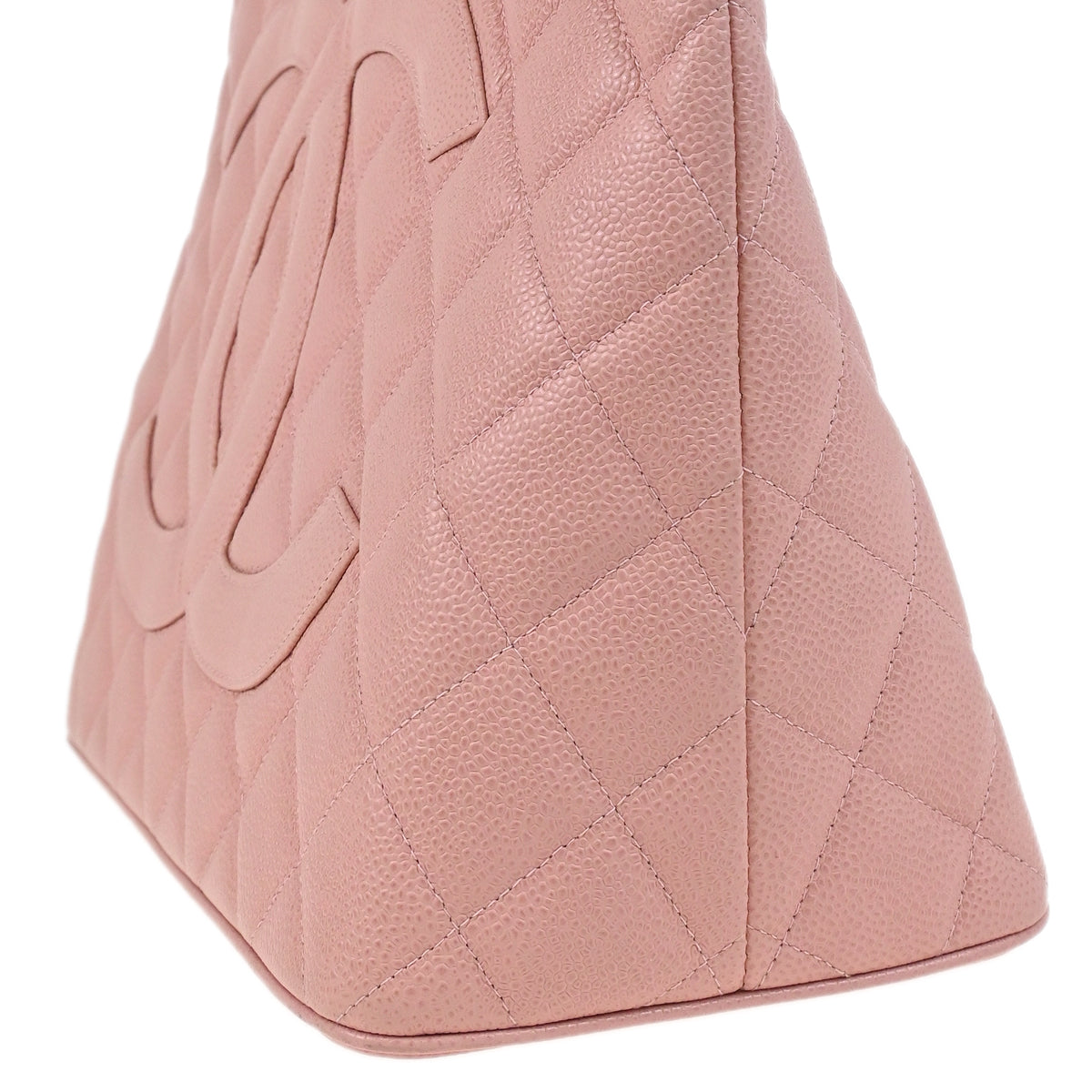 Chanel 2003-2004 Pink Caviar Medallion Tote Handbag