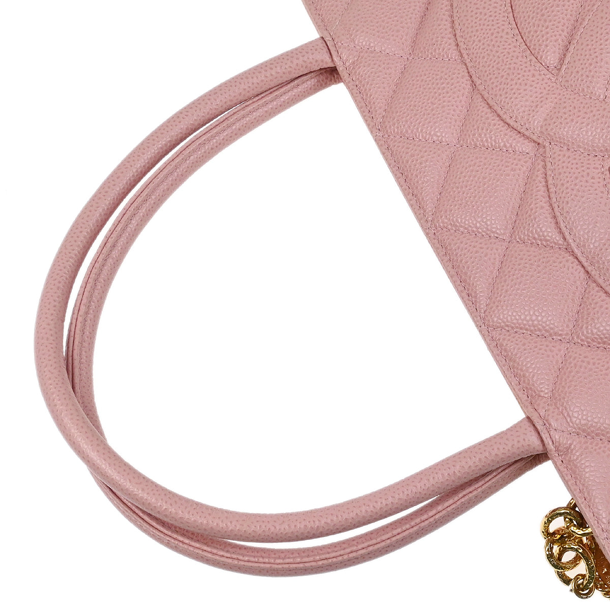 Chanel 2003-2004 Pink Caviar Medallion Tote Handbag