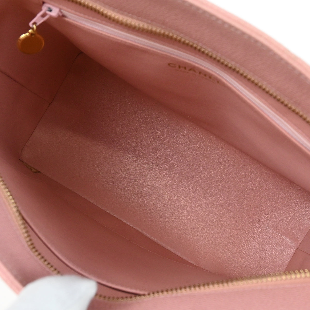 Chanel 2003-2004 Pink Caviar Medallion Tote Handbag
