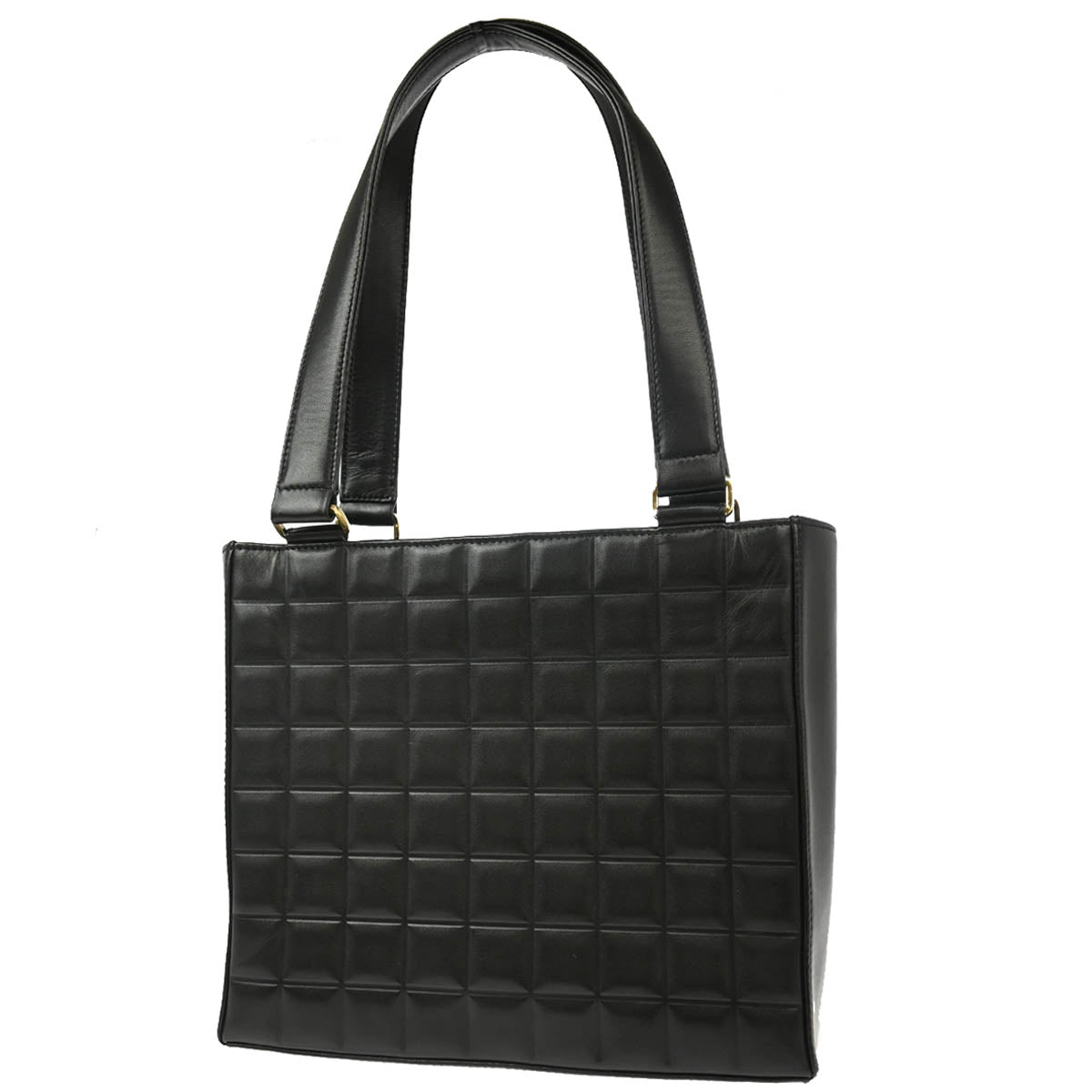 Chanel 2001-2003 Black Lambskin Choco Bar Handbag