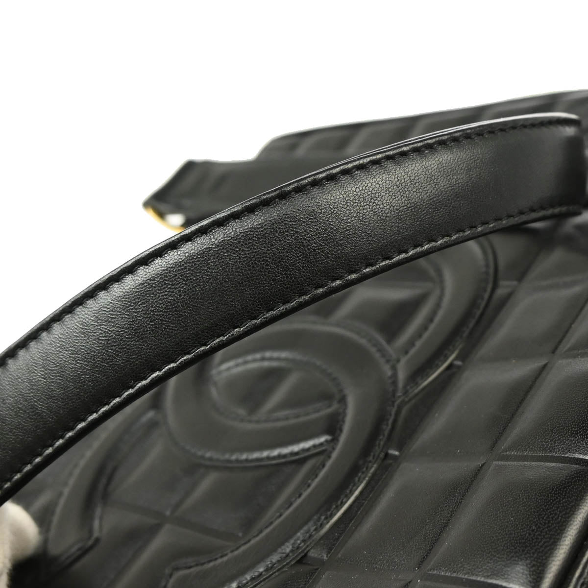 Chanel 2001-2003 Black Lambskin Choco Bar Handbag