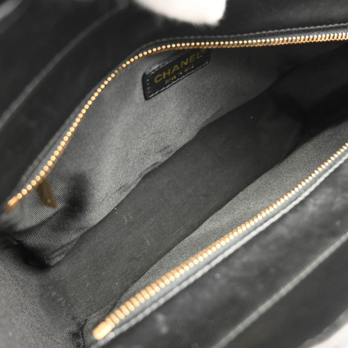 Chanel 2001-2003 Black Lambskin Choco Bar Handbag