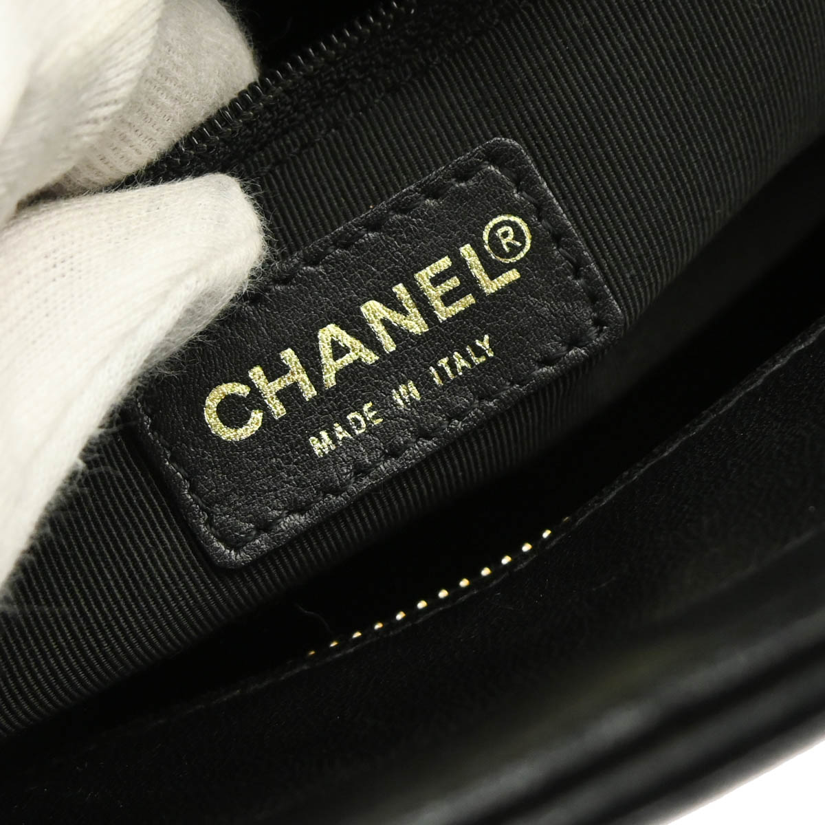 Chanel 2001-2003 Black Lambskin Choco Bar Handbag
