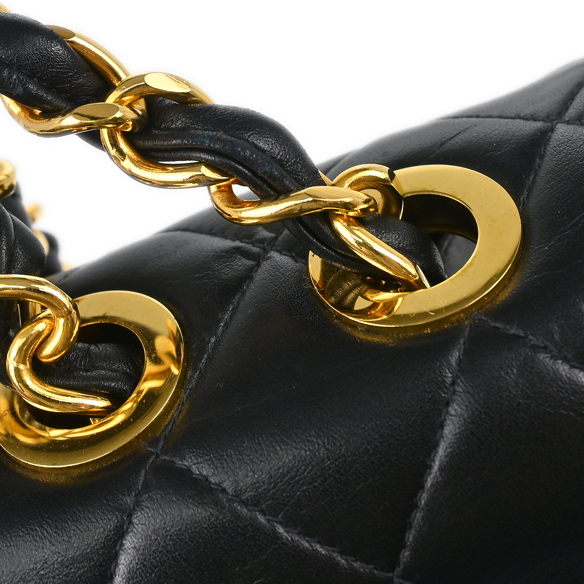 Chanel 1991-1994 Black Lambskin Maxi Classic Flap Shoulder Bag