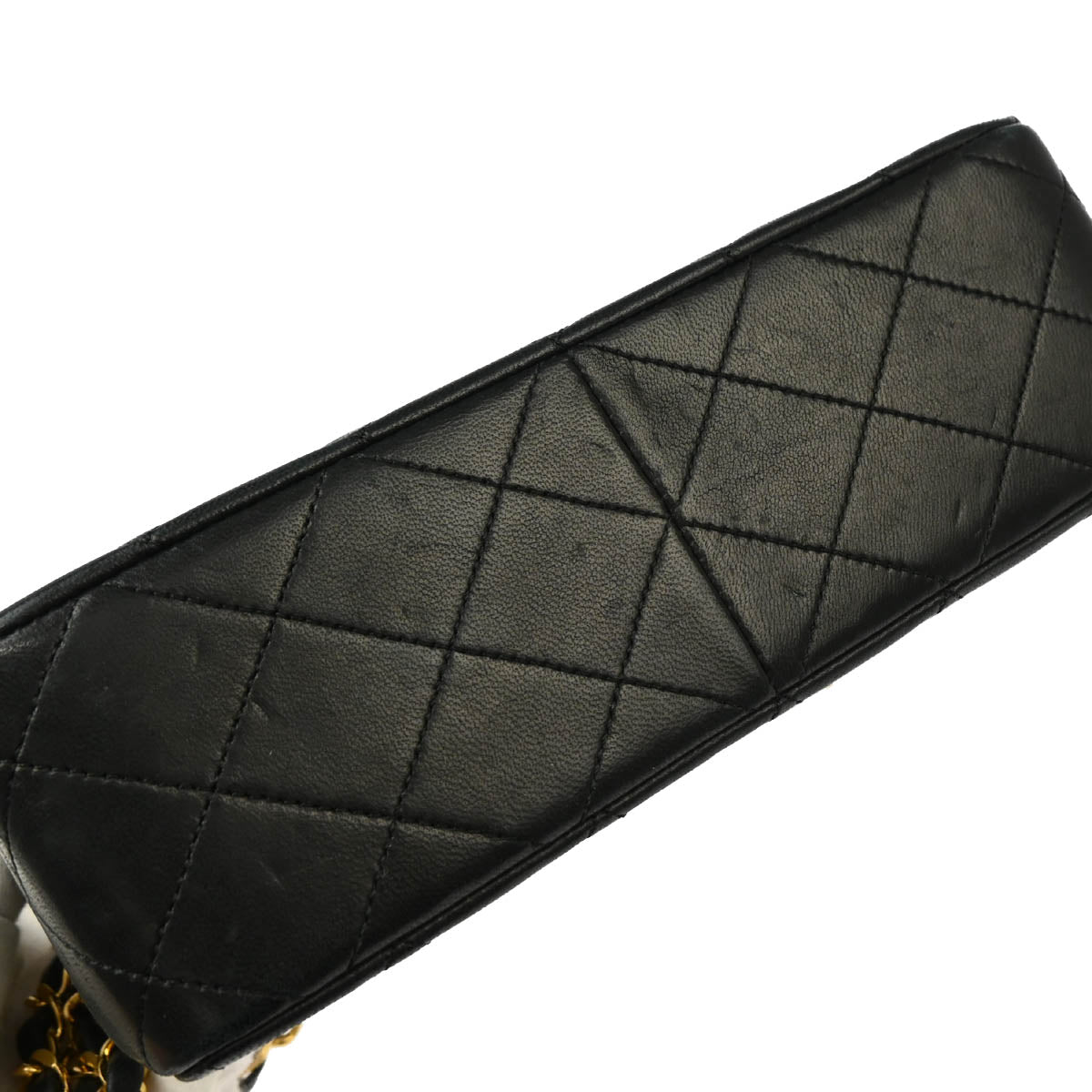 Chanel Black Lambskin Classic Square Flap Shoulder Bag 20