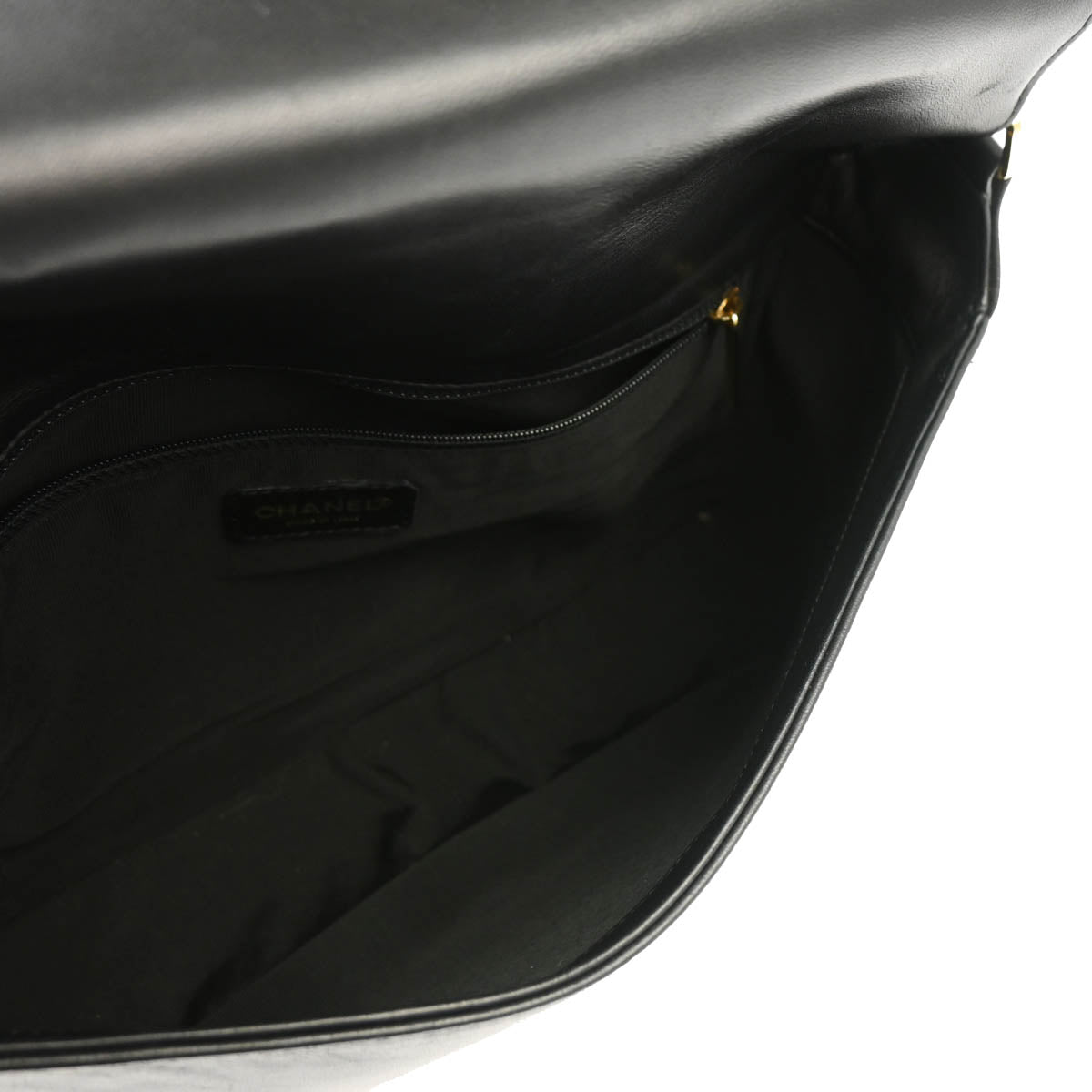 Chanel 2001-2003 Black Lambskin Choco Bar Shoulder Bag
