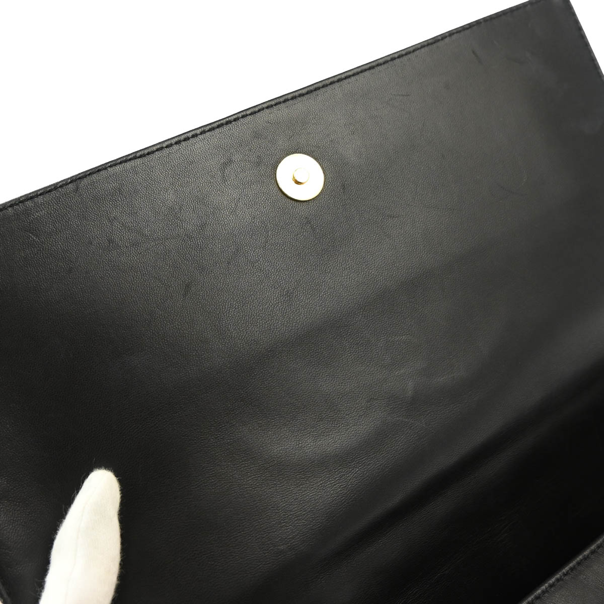Chanel 2001-2003 Black Lambskin Choco Bar Shoulder Bag
