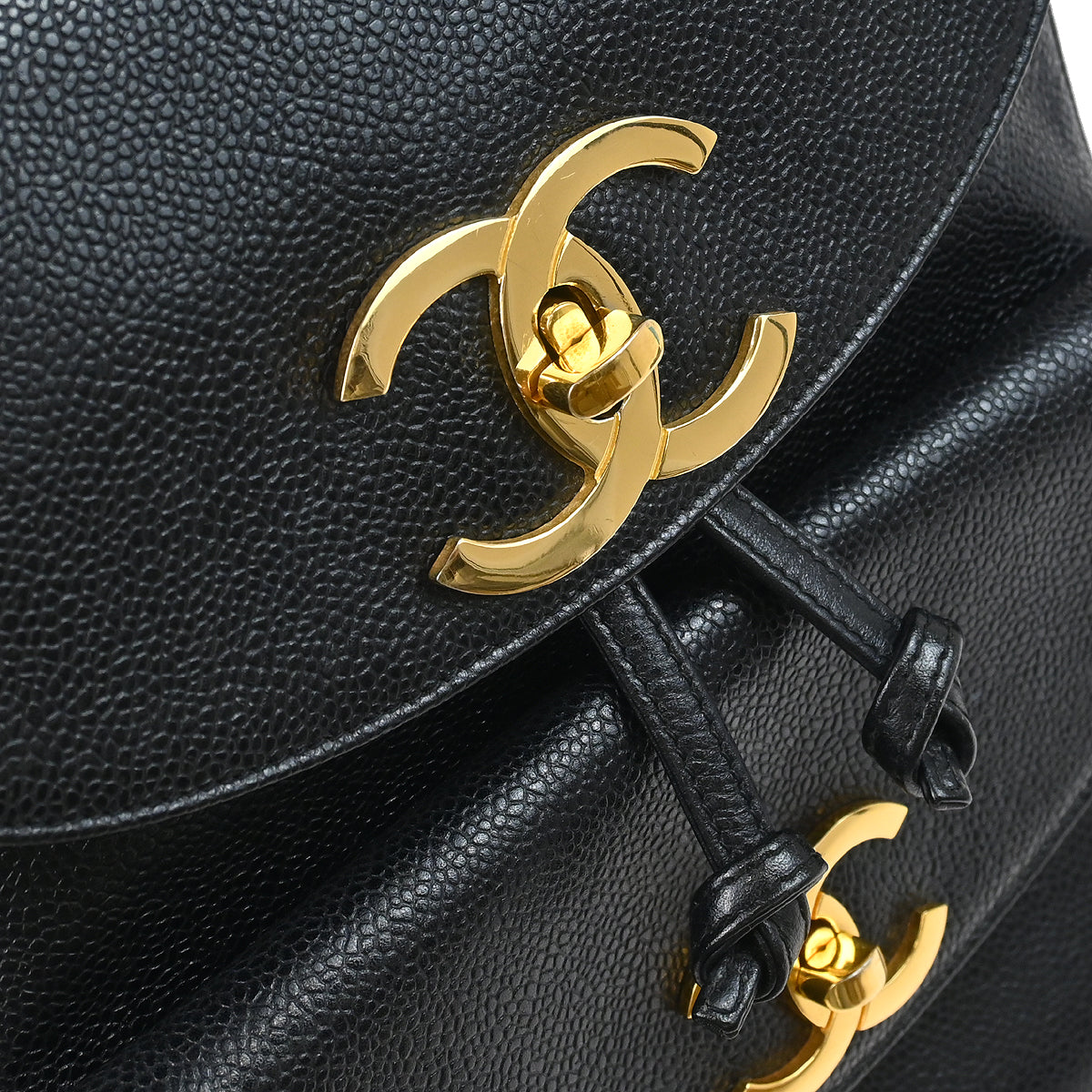 Chanel 2003-2004 Black Caviar Backpack