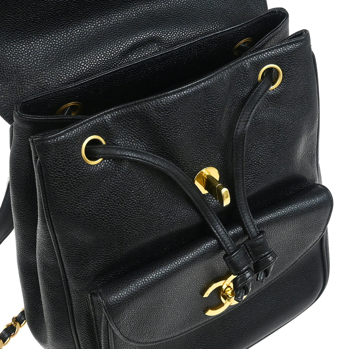Chanel 2003-2004 Black Caviar Backpack