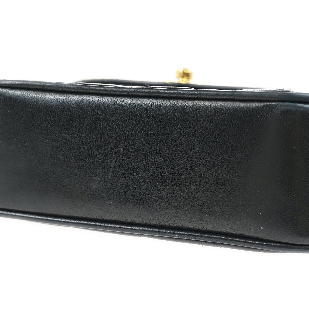 Chanel 1991-1994 Black Lambskin Flap Shoulder Bag