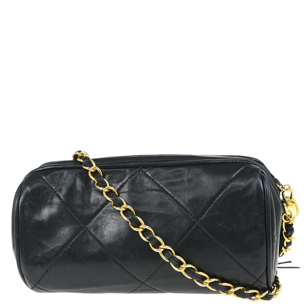 Chanel 1986-1988 Black Lambskin Camera Bag
