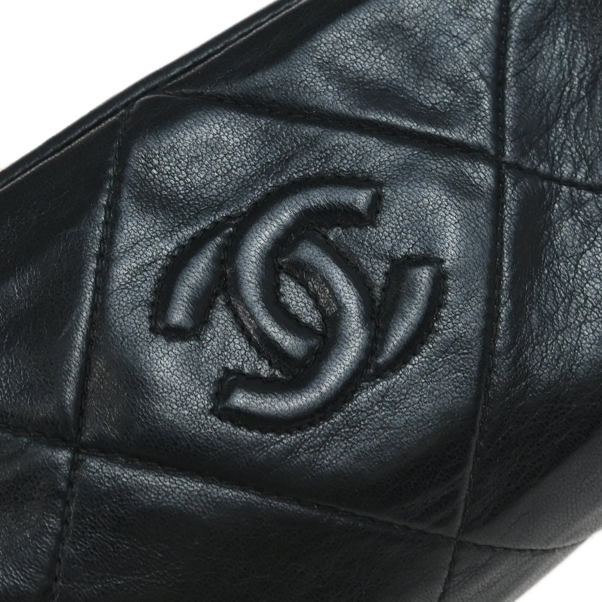 Chanel 1986-1988 Black Lambskin Camera Bag