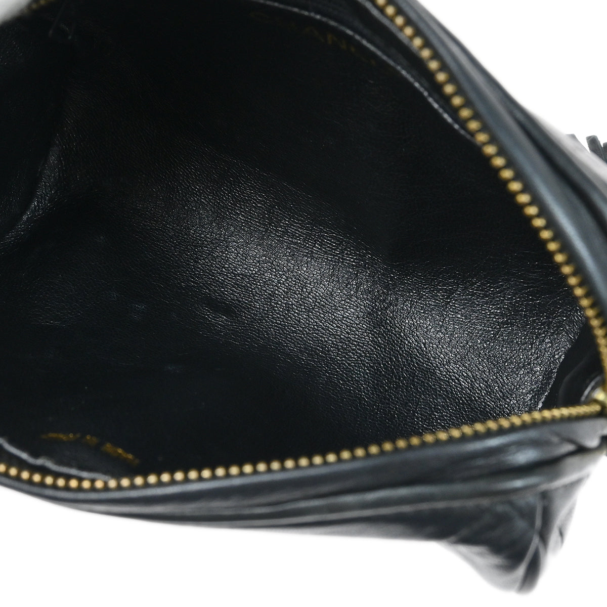 Chanel 1986-1988 Black Lambskin Camera Bag