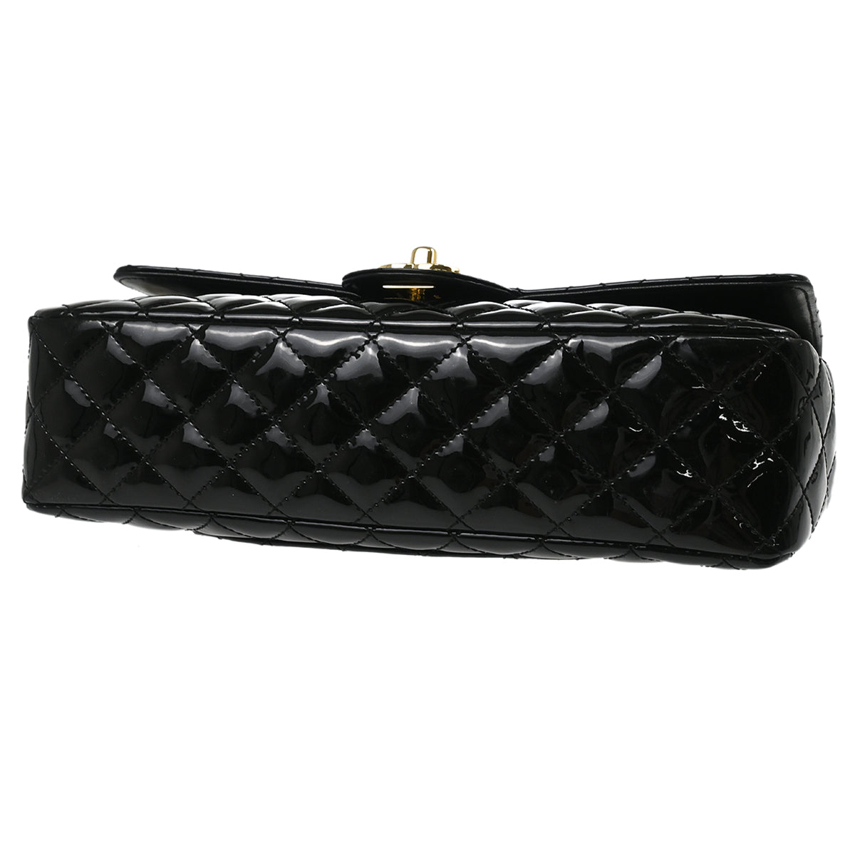 Chanel 2009-2010 Black Patent Leather Ginza 5th Anniversary Shoulder Bag