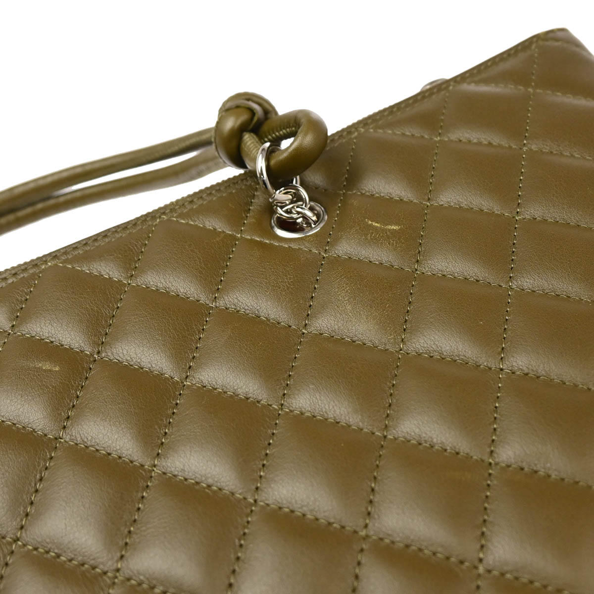 Chanel * 2004-2005 Khaki Calfskin Cambon Ligne Tote Handbag