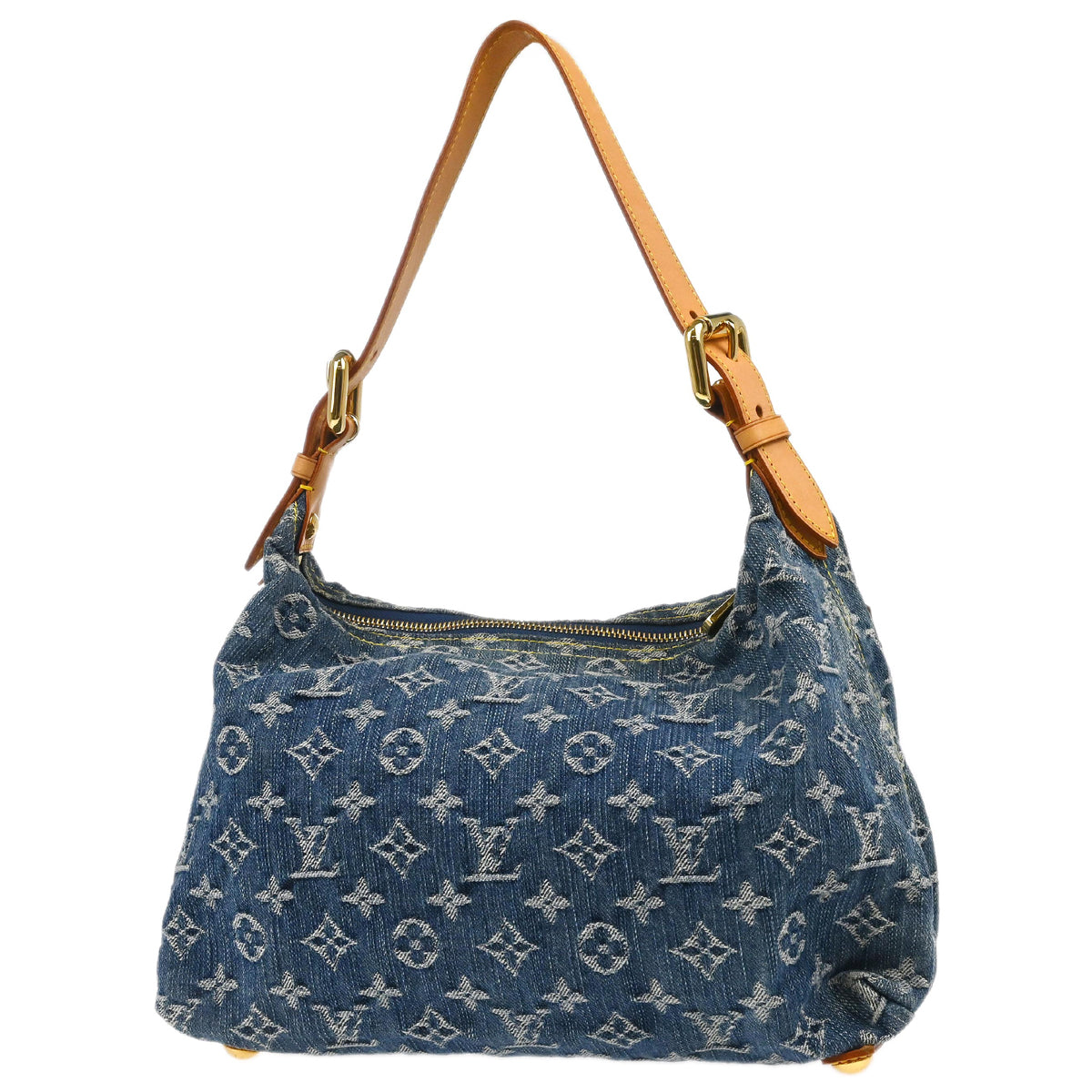 Louis Vuitton 2006 Blue Monogram Denim Baggy PM Shoulder Bag M95049