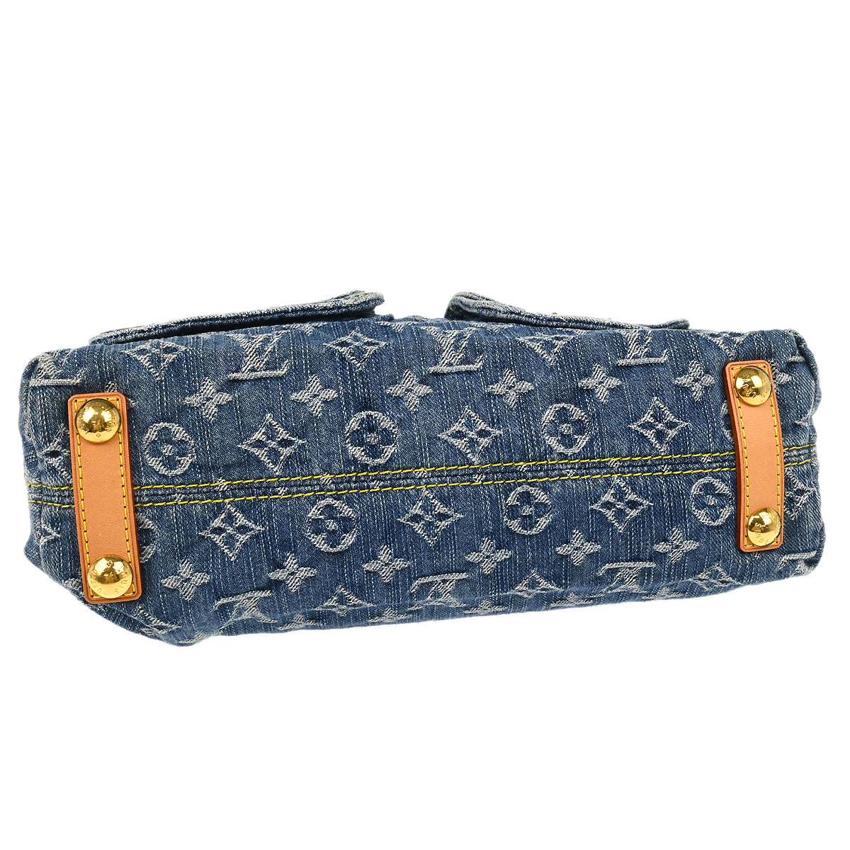 Louis Vuitton 2006 Blue Monogram Denim Baggy PM Shoulder Bag M95049
