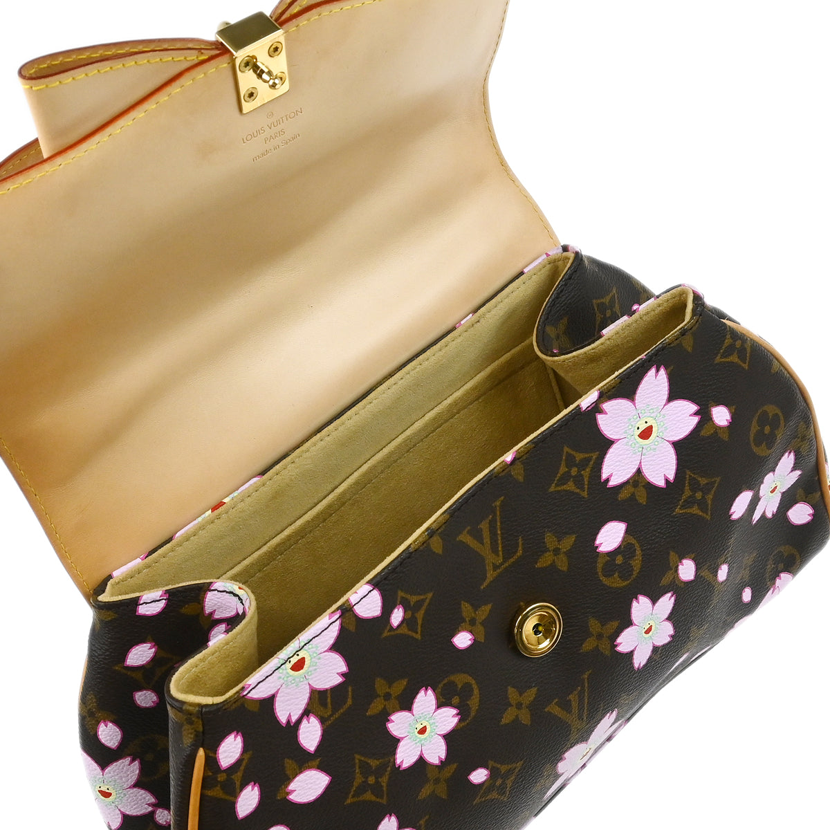 Louis Vuitton 2003 Monogram Cherry Blossom Sac Retro PM Handbag M92012