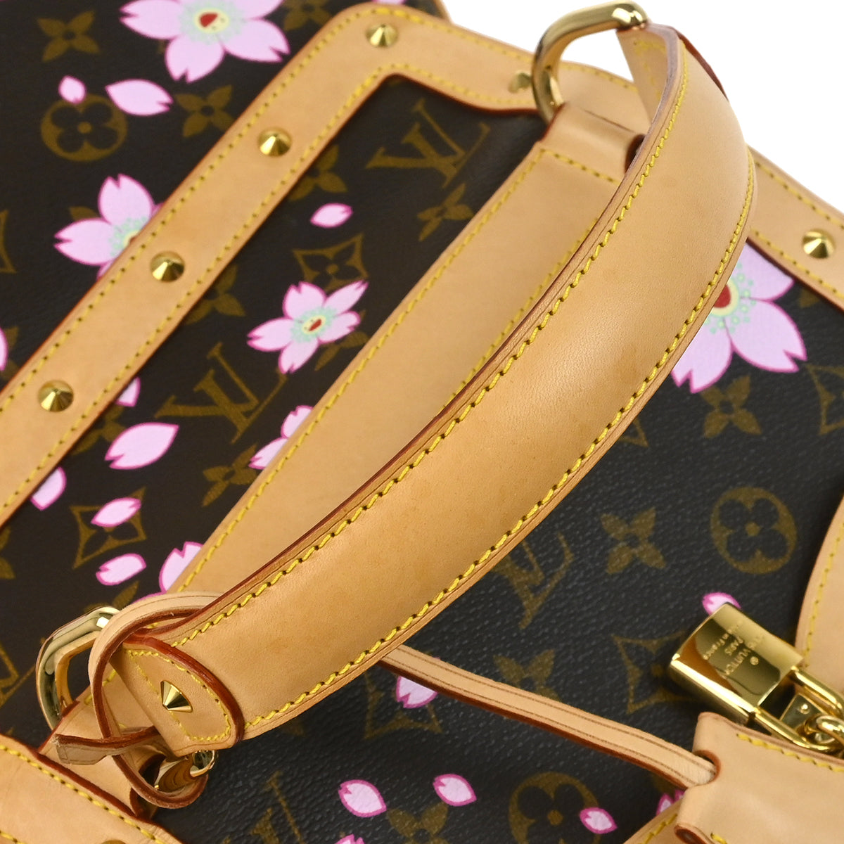 Louis Vuitton 2003 Monogram Cherry Blossom Sac Retro PM Handbag M92012