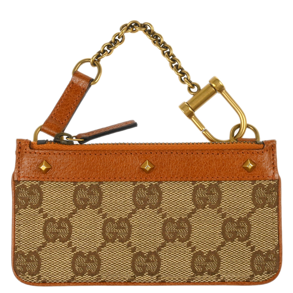 Gucci Brown Canvas Coin Case Wallet