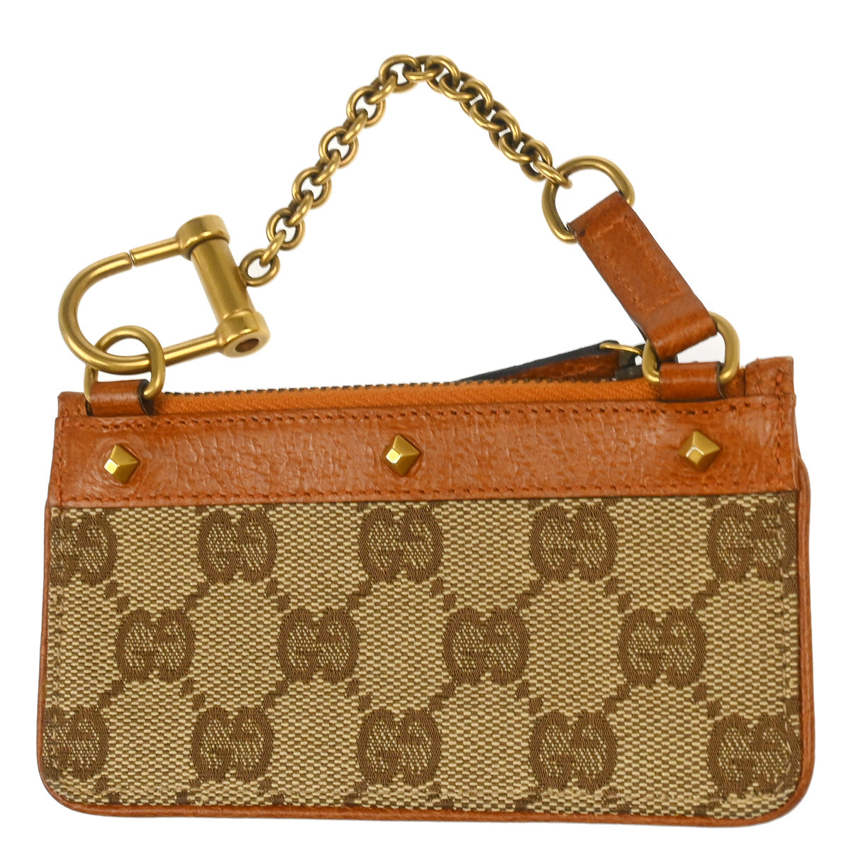 Gucci Brown Canvas Coin Case Wallet