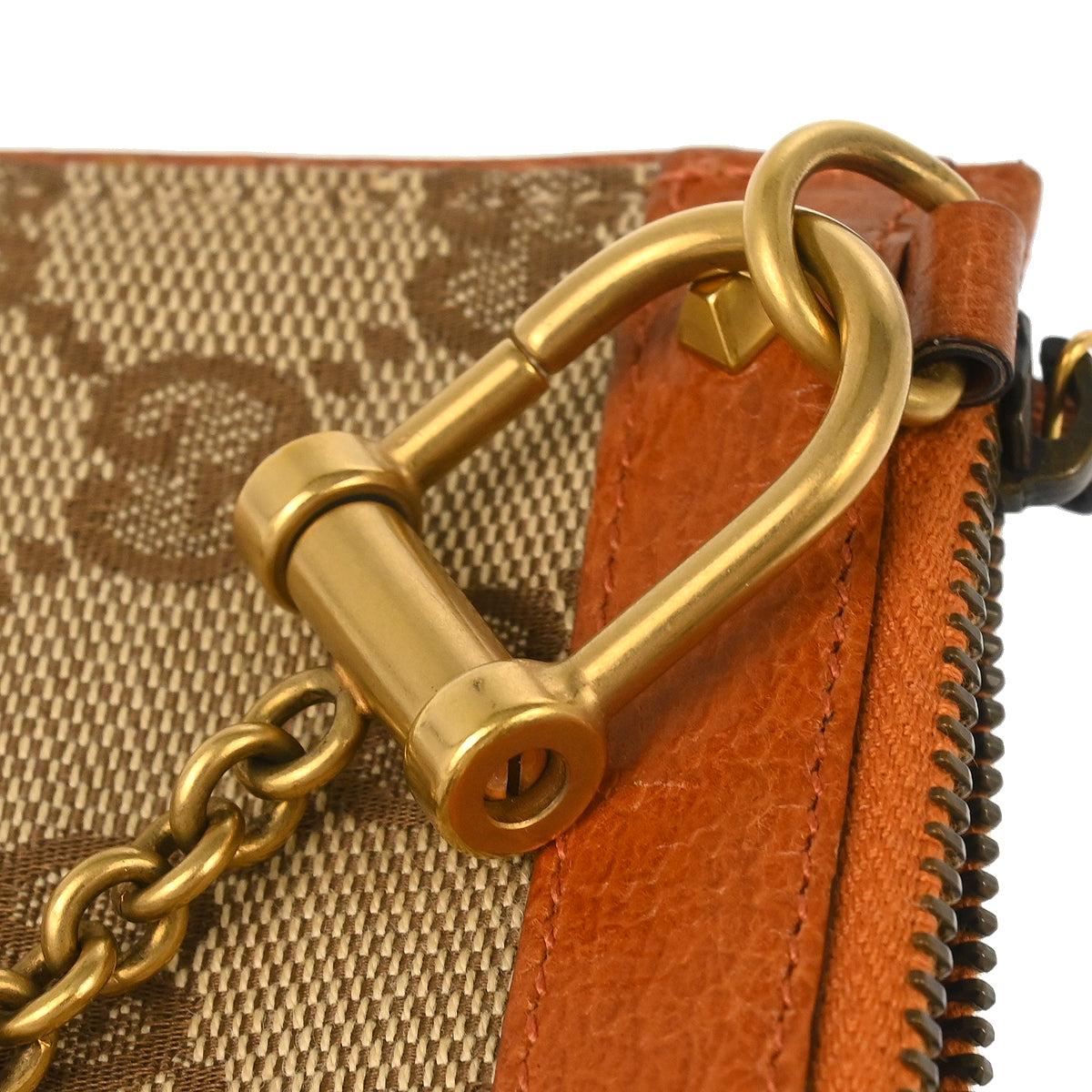 Gucci Brown Canvas Coin Case Wallet