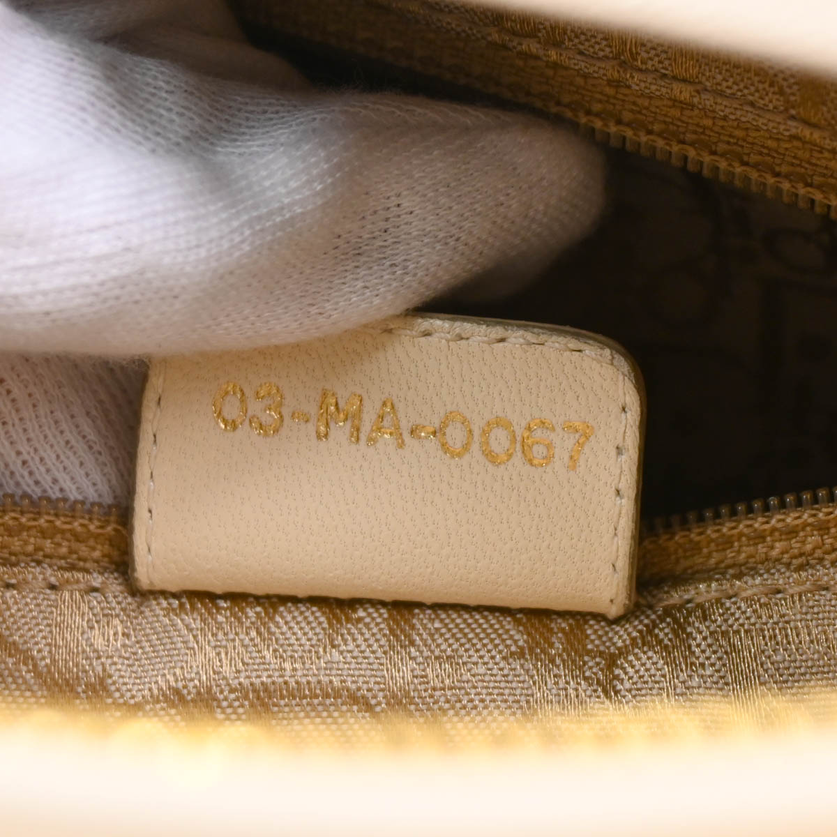 Christian Dior 2007 Beige Lambskin Large Lady Dior Cannage 2way Shoulder Handbag