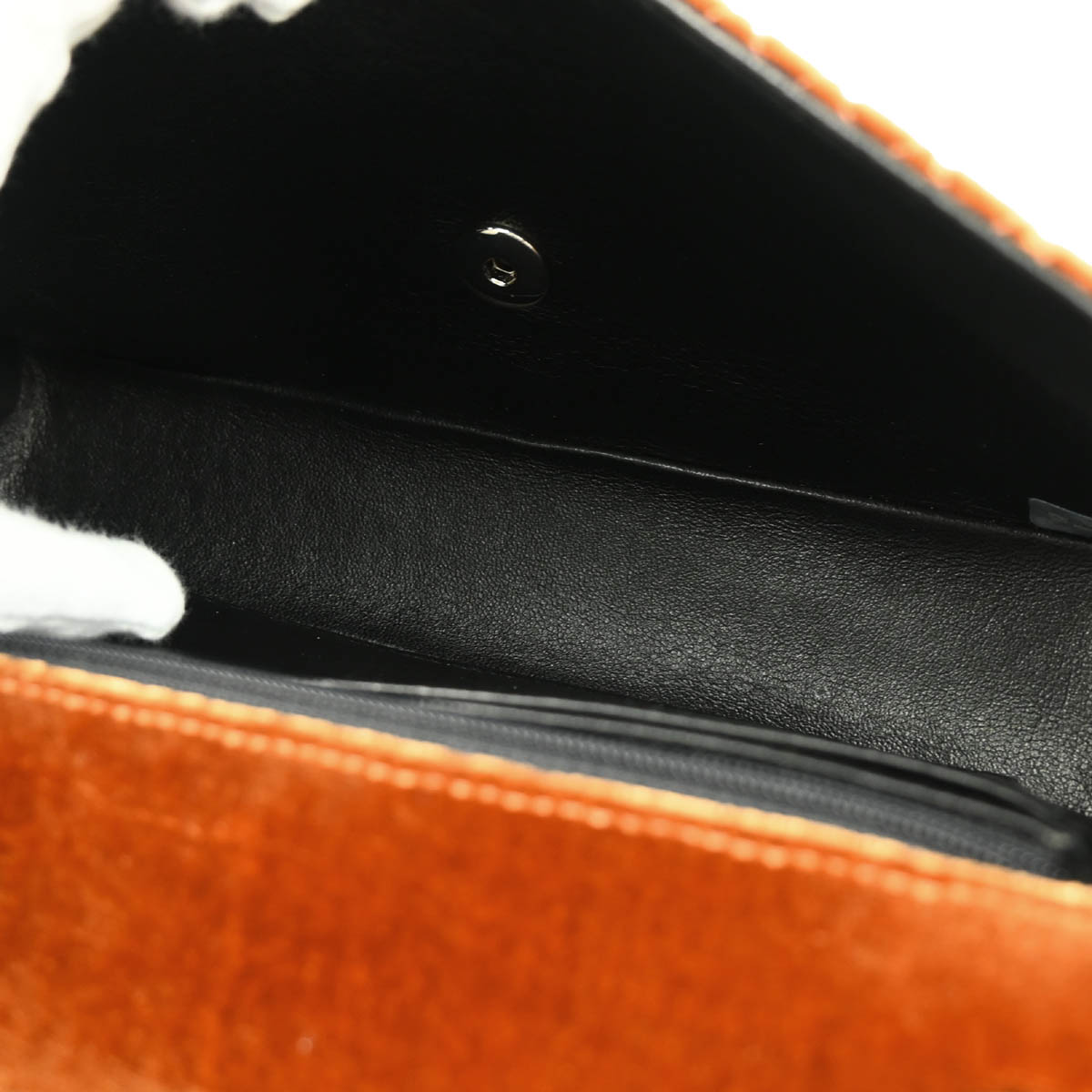 Chanel 1996-1997 Brown Velvet Single Flap Shoulder Bag