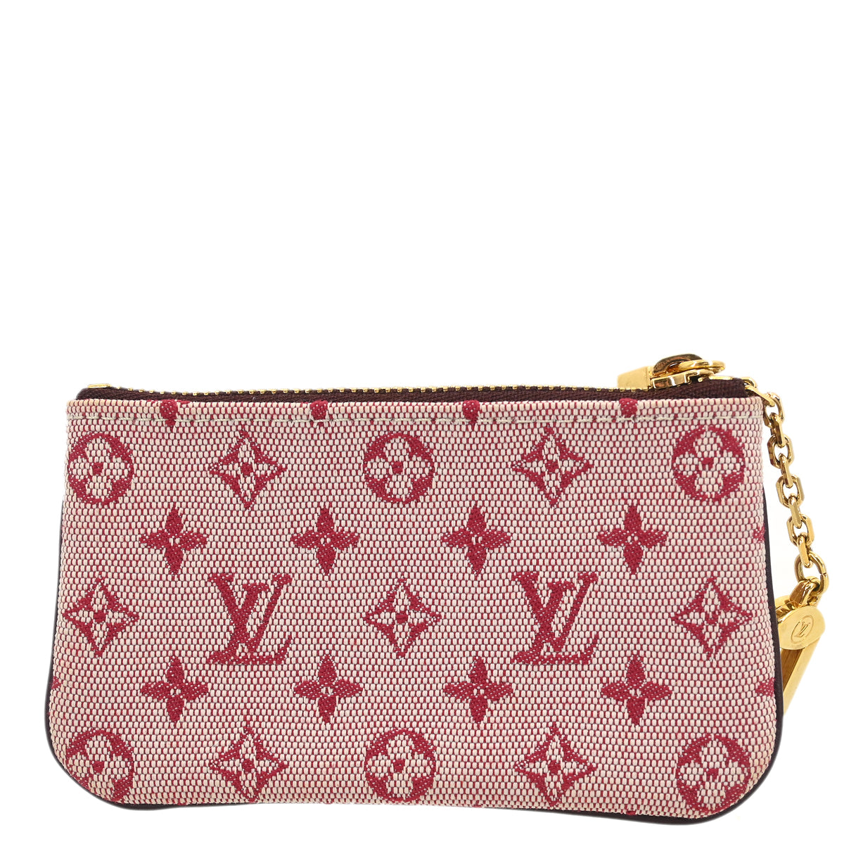 Louis Vuitton 2004 Red Monogram Mini Pochette Cles Coin Case M92238