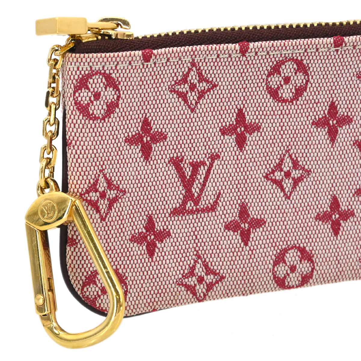 Louis Vuitton 2004 Red Monogram Mini Pochette Cles Coin Case M92238