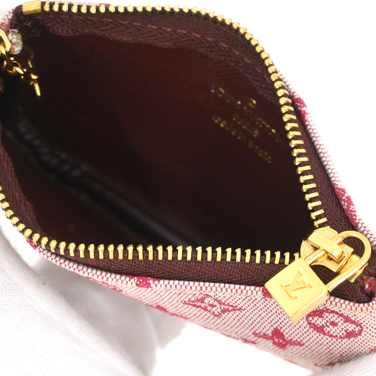 Louis Vuitton 2004 Red Monogram Mini Pochette Cles Coin Case M92238